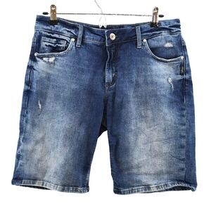 SILVER JEANS CO Elyse‎ Bermuda Denim Shorts • 28 • medium wash blue